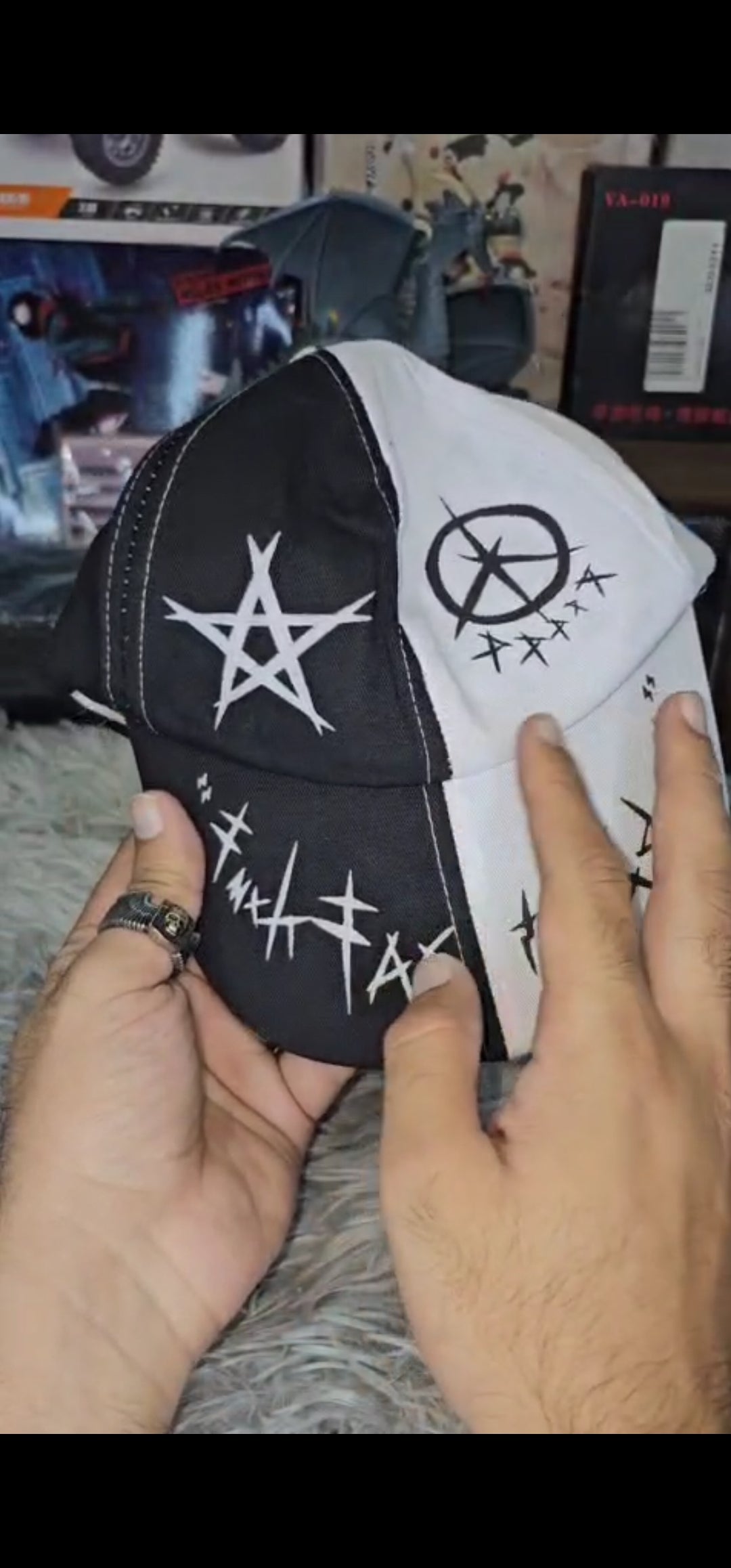 Black & White Trendy Design Cap 🖤